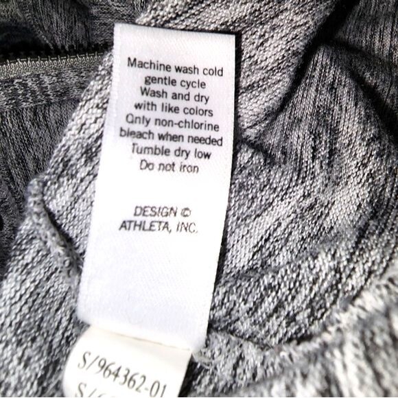 Athleta Heather Gray Kickback Sweatshirt Zip Up Cowl Neck Jacket Size M - Picture 12 of 12